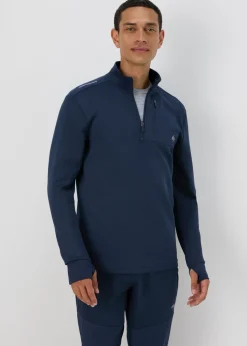 Souluxe Navy Quarter Zip Sweatshirt