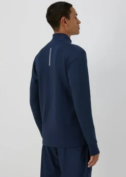 Souluxe Navy Quarter Zip Sweatshirt