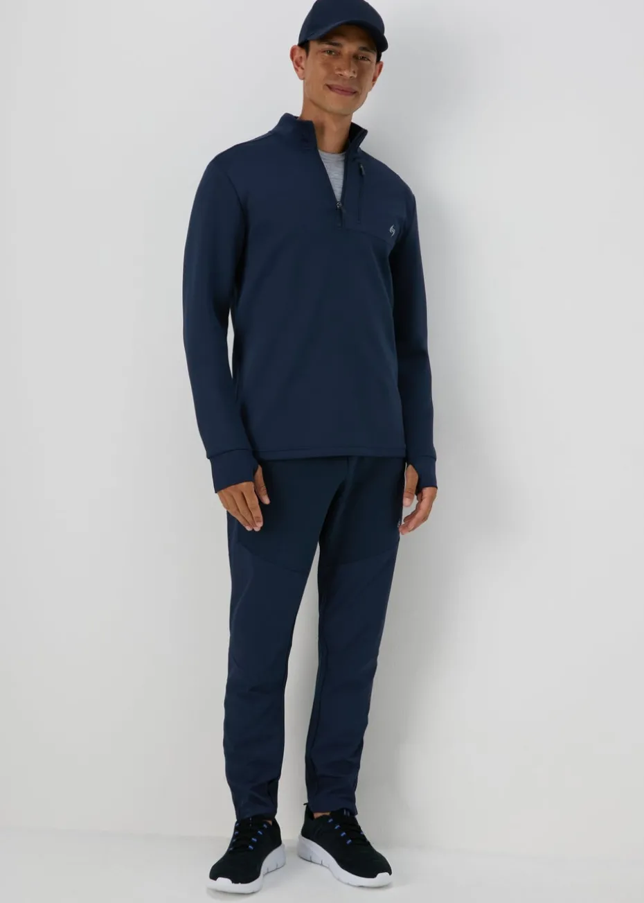 Souluxe Navy Quarter Zip Sweatshirt