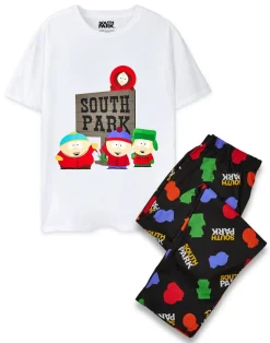 South Park Black All Over Print Bottoms Pyjama Set