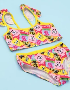 SpongeBob Characters Kids Pink 2 Piece Swim Set (2-12 Years)