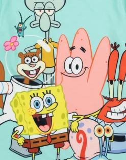 SpongeBob Characters Kids Multi Coloured Blue Shortie Pyjamas (3-14 Years)