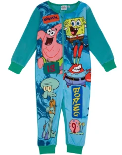 SpongeBob SquarePants Boys Blue Onesie (3-12 Years)