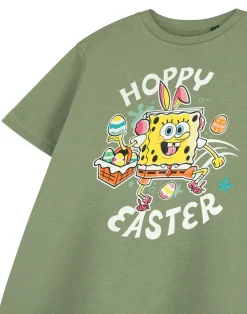 SpongeBob SquarePants Hoppy Easter Kids Khaki T-Shirt (3-14 Years)