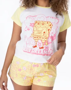 SpongeBob SquarePants Yellow & White Daydreamer Shortie Pyjamas