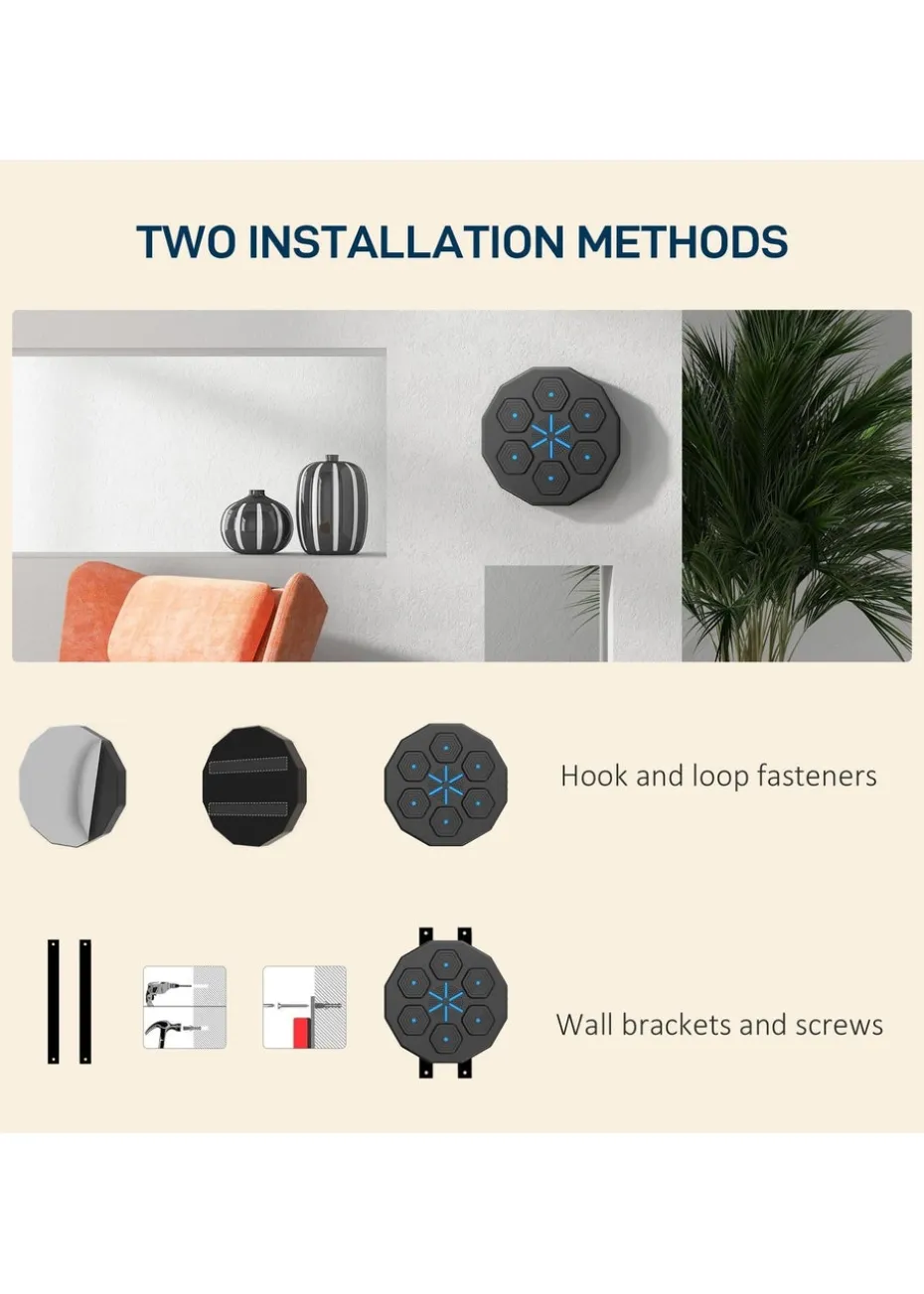 SPORTNOW Smart Music Boxing Machine with Bluetooth Connection & LED Light