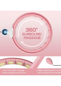 SPORTNOW Smart Weighted Hula Hoop with 16 Detachable Knots & Digital Counter