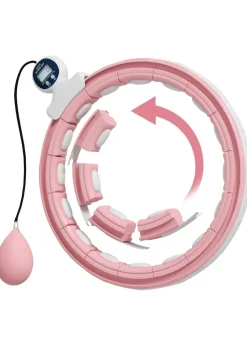 SPORTNOW Smart Weighted Hula Hoop with 16 Detachable Knots & Digital Counter
