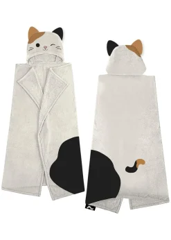 Squishmallows Beige Camcat 3D Hooded Wearable Throw