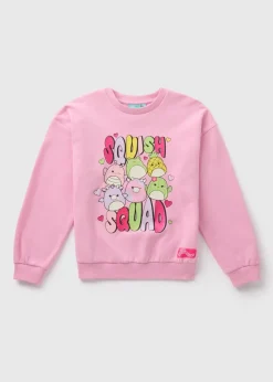 Squishmallows Girls Pink Sweatshirt (4-13yrs)