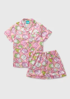 Squishmallows Girls Pink Satin Pyjama Set (7-13yrs)
