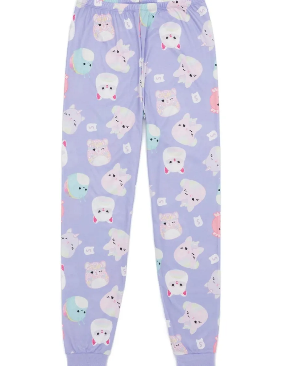 Squishmallows Kids Purple Short Sleeve Long Leg Pyjama Set (5 - 14 Years)