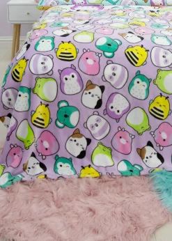 Squishmallows Purple Playful Fleece Colorful Throw
