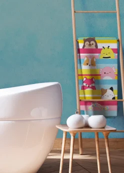 Squishmallows Stripes Beach Pool Bathroom Towel
