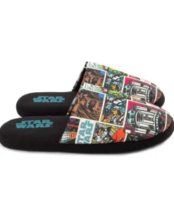 Star Wars Black Comic Book Mule Slippers