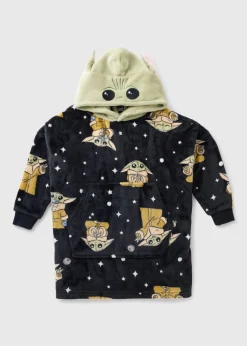 Star Wars Boys Black Baby Yoda Snuggle Hoodie (3-13yrs)