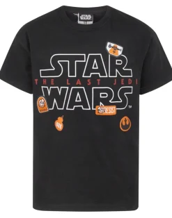 Star Wars Kids Black Badges T Shirt (5-14 Years)