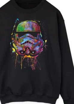 Star Wars Kids Black Paint Splats Helmet Printed Sweatshirt (3-13 yrs)