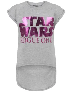 Star Wars Kids Grey Pink Rogue One T Shirt (5-14 Years)