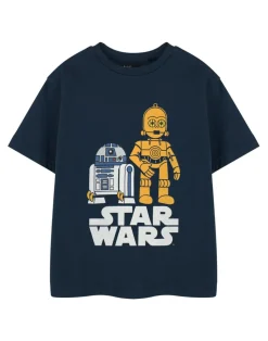 Star Wars Navy R2D2 & C3PO Kids T Shirt (3-14 Years)