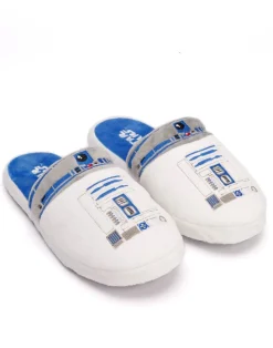 Star Wars White R2 D2 Mule Slippers