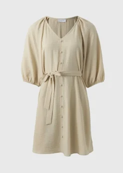 Stone Belted Mini Tea Dress