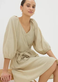 Stone Belted Mini Tea Dress