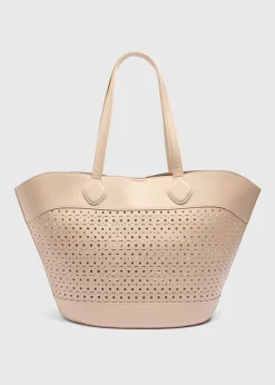 Stone Cut Out Winged Tote