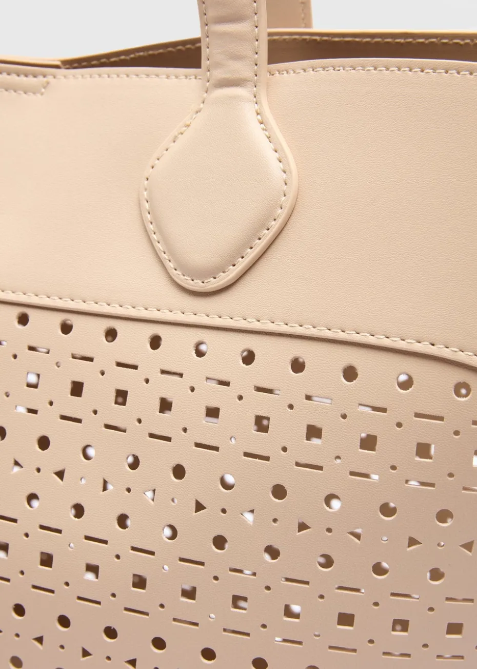 Stone Cut Out Winged Tote