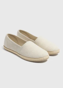 Stone Espadrille Ballet Shoes