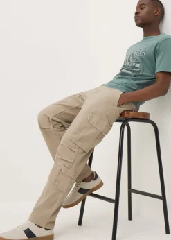 Stone Loose Cargo Trousers