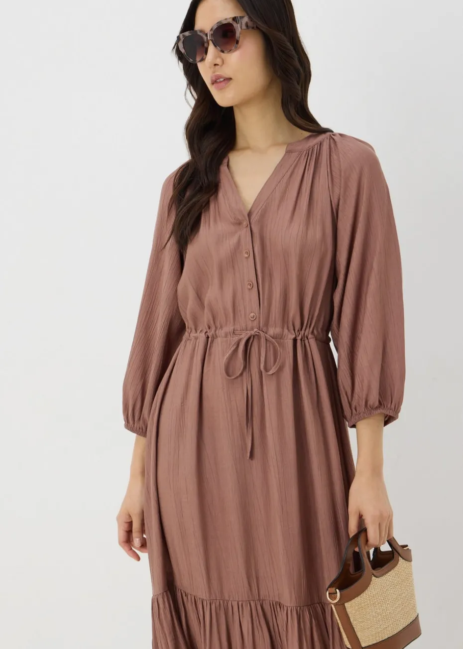 Stone Raglan Midi Shirt Dress