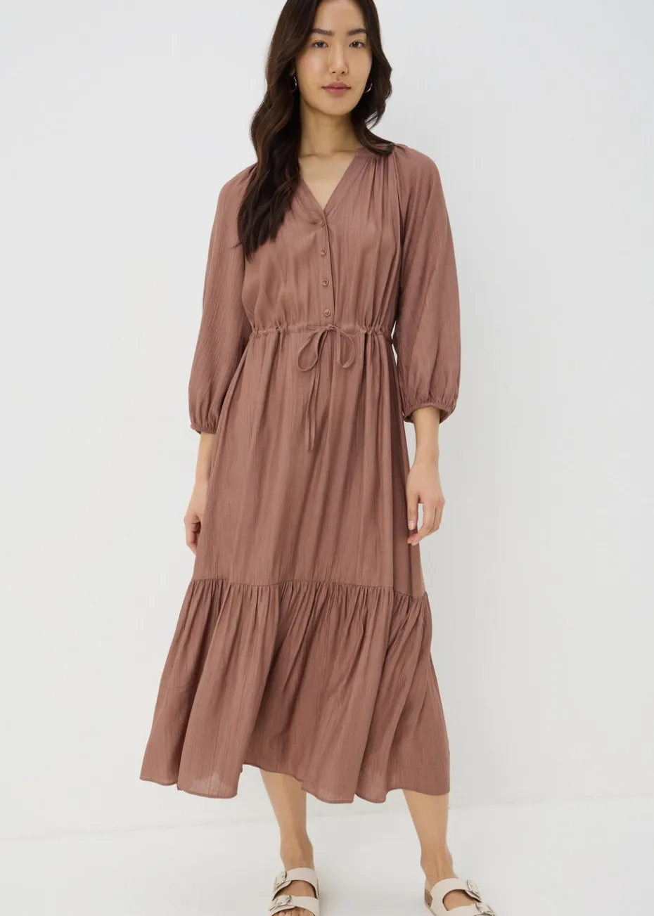 Stone Raglan Midi Shirt Dress