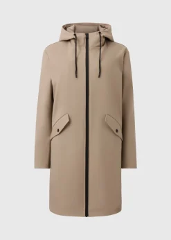 Stone Rubberised Showerproof Parka Coat