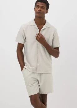 Stone Smart Co Ord Ottoman Shirt