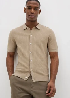 Stone Textured Short Sleeve Shirt