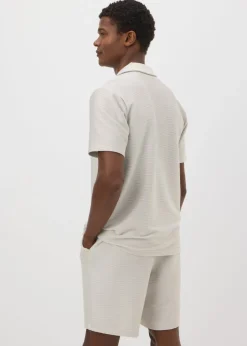 Stone Textured Smart Co Ord Shorts