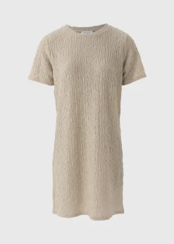 Stone Textured T-Shirt Mini Dress