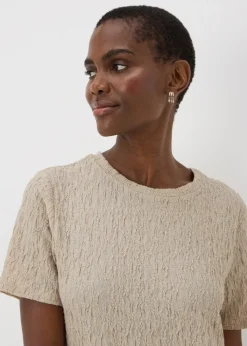 Stone Textured T-Shirt Mini Dress