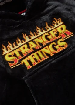 Stranger Things Boys Black Snuggle Hoodie (3-13yrs)