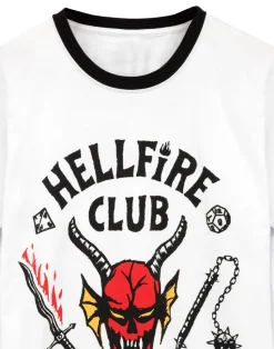 Stranger Things Mens White Hellfire Club Logo T-Shirt
