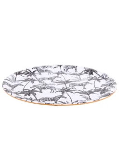 Summerhouse by Navigate Black & White Madagascar Large Round Zebra Tray