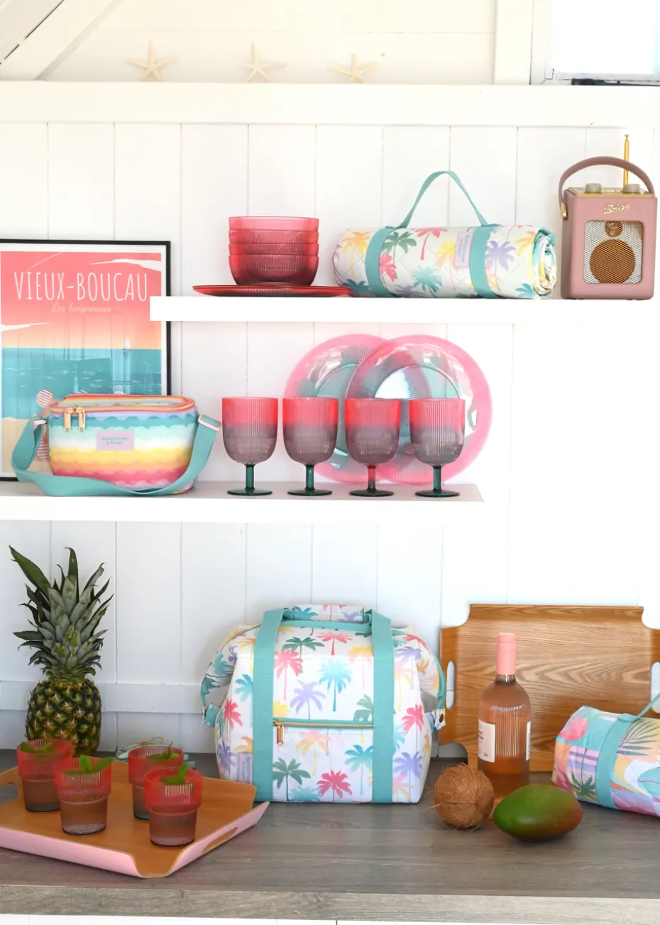 Summerhouse by Navigate Coconut Grove XL Quilted Picnic Blanket - Ocean Drive