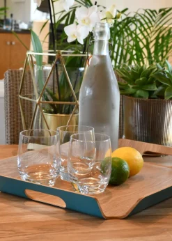 Summerhouse by Navigate Green Medium Willow Serving Tray Sage