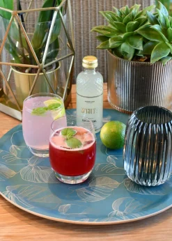 Summerhouse by Navigate Green Botanicals Willow Wood Round Serving Tray