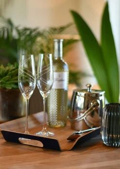 Summerhouse by Navigate Navy Medium Willow Serving Tray Midnight