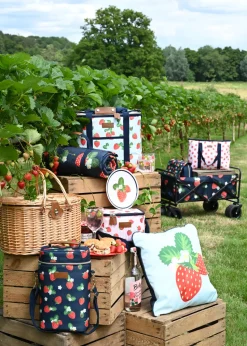 Summerhouse by Navigate Strawberries & Cream Quilted Picnic Blanket