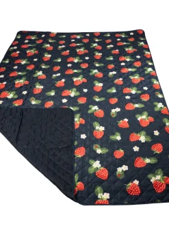 Summerhouse by Navigate Strawberries & Cream Quilted Picnic Blanket
