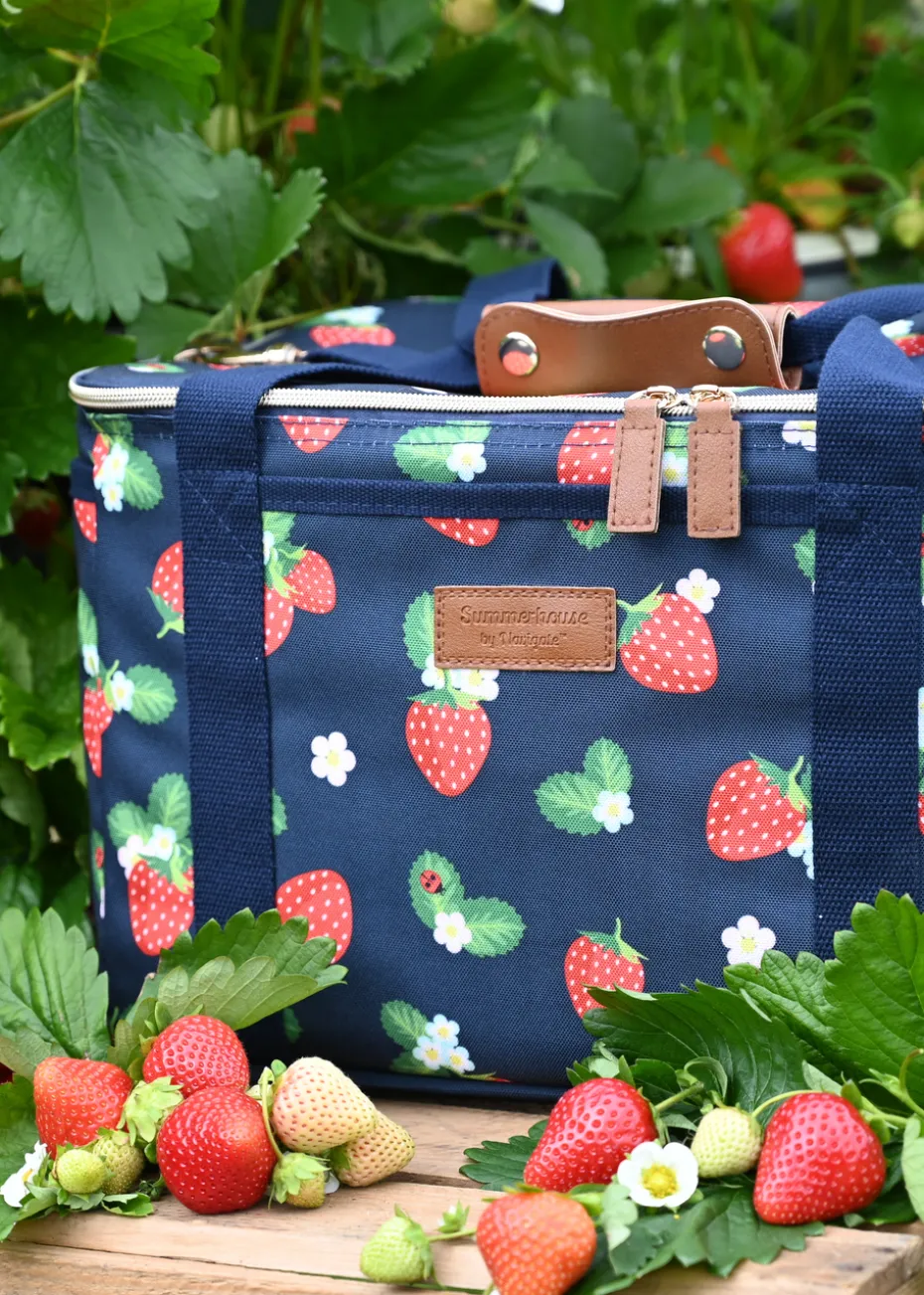 Summerhouse by Navigate Strawberries & Cream Family Coolbag Navy 18L