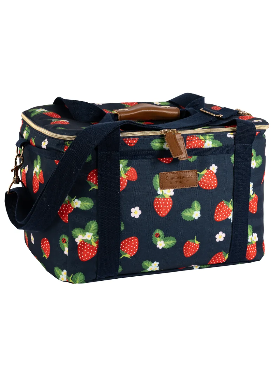 Summerhouse by Navigate Strawberries & Cream Family Coolbag Navy 18L